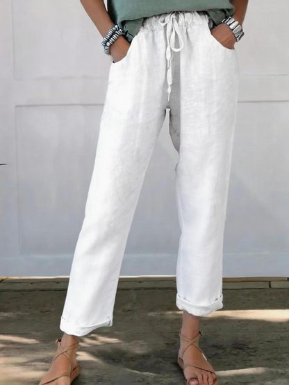 Women Faux Denim Print Graphic Long Pants Vintage Spring/Fall Trousers