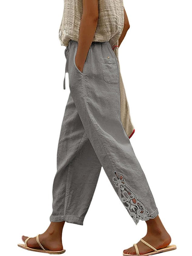 Women Plain Ankle Pants Pants Casual Spring/Fall Trousers