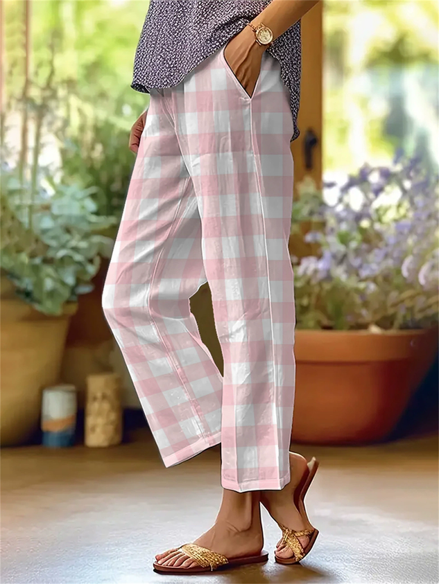 Women Floral Long Pants Casual Spring/Fall Trousers