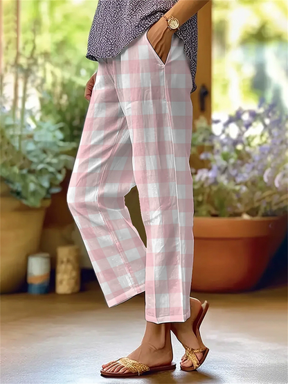 Women Floral Long Pants Casual Spring/Fall Trousers