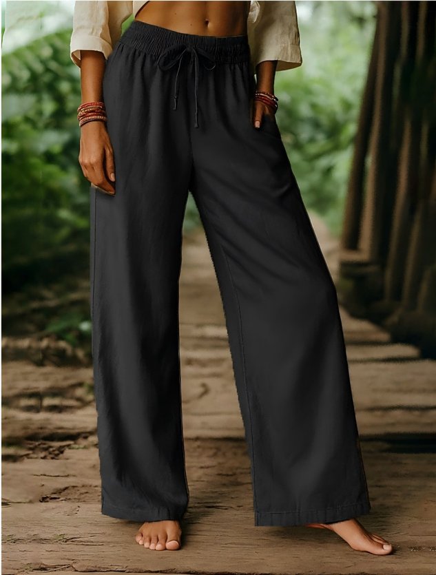 Women Plain Long Pants Vintage Spring/Fall Trousers